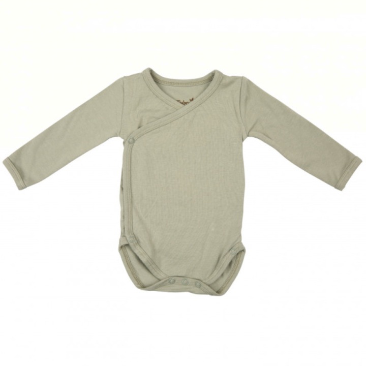 Body cu Maneca Lunga, Verde, 50-56 CM