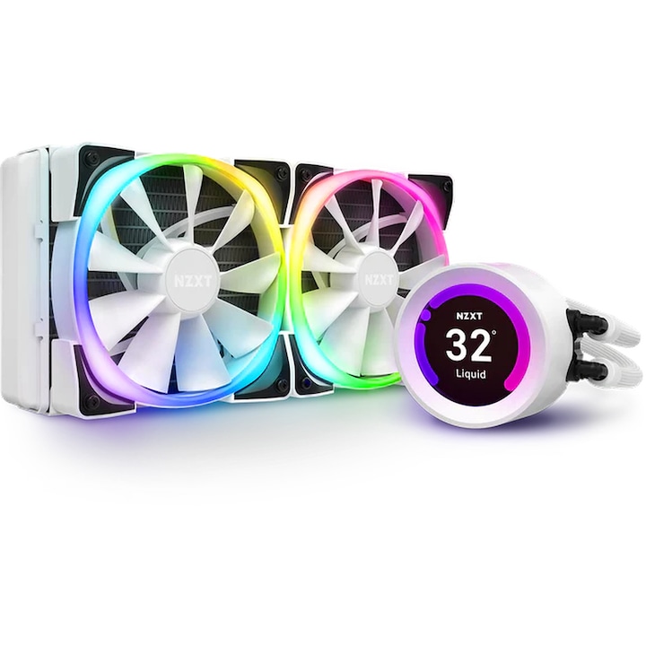 NZXT Kraken Z53 RGB fehér processzorhűtő, AMD / Intel kompatibilis