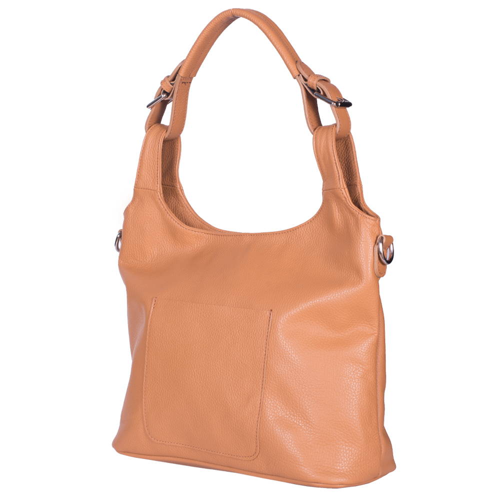 Geanta de dama din piele naturala Serena cognac