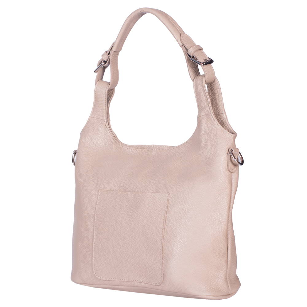 Geanta de dama din piele naturala Serena bej