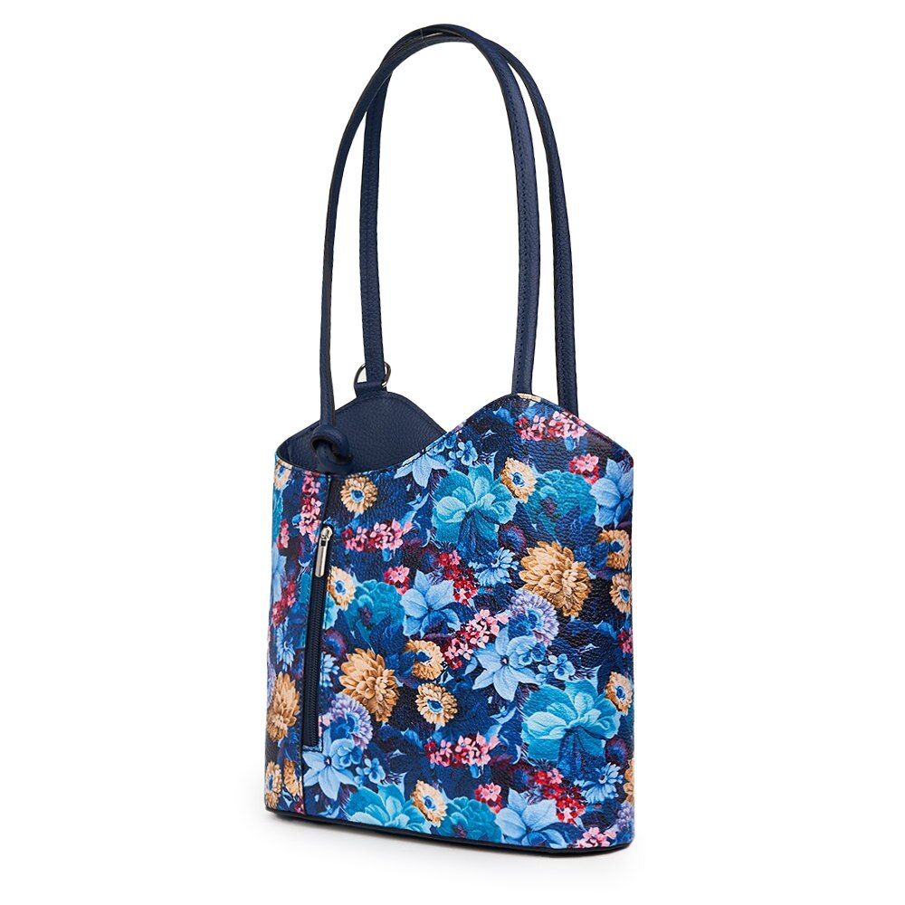 Geanta din piele cu model floral Viola FF2