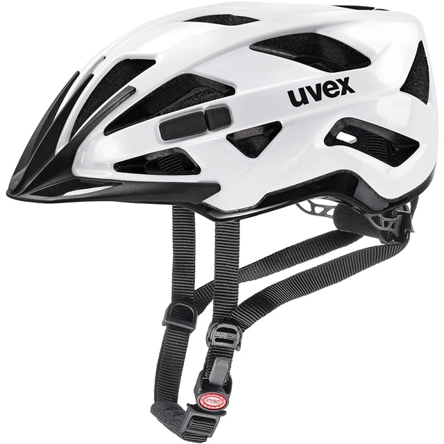 Casca ciclism 'Active White Black' Uvex, alb, 52-57 cm