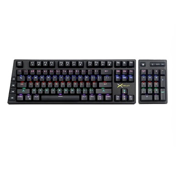 Tastatura de gaming, DELUX, KM12, Iluminare RGB, 17 taste multimedia, Taste numerice detasabile, Negru, Interfata USB Tastatura de gaming, DELUX, KM12, Iluminare RGB, 17 taste multimedia, Taste numerice detasabile, Negru, Interfata USB