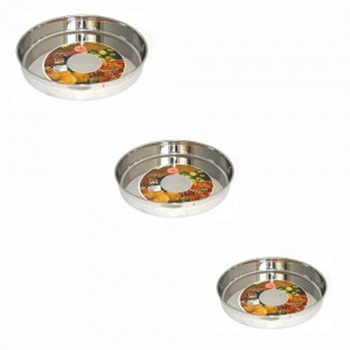 Set 3 tavi pentru copt RAKI 30cm,32cm,36cm din inox Set 3 tavi pentru copt RAKI 30cm,32cm,36cm din inox