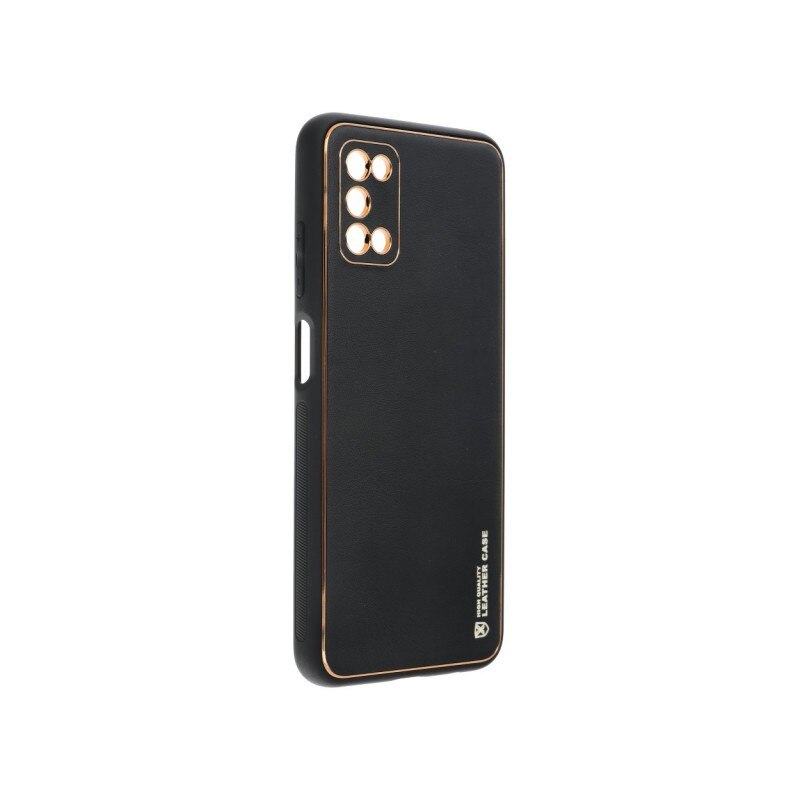 Husa Spate Cu Protectie La Camera Forcell Leather Compatibila Cu Samsung Galaxy A03s, Piele Ecologica, Negru