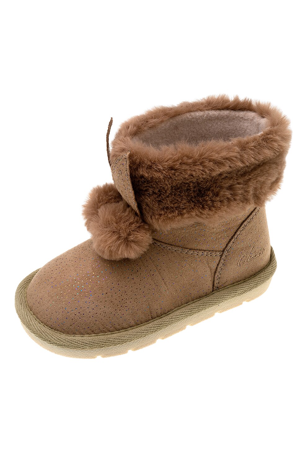 Chicco, Ghete fara inchidere cu garnitura din blana sintetica, Maro