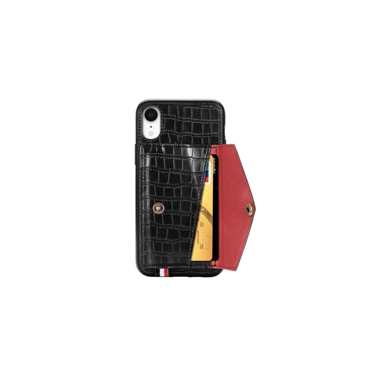 Husa pentru iPhone XS, capac de protectie, Buzunar Card, bumper, Negru