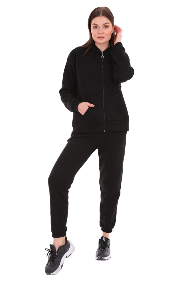 Trening vatuit din bumbac, Adela, Negru