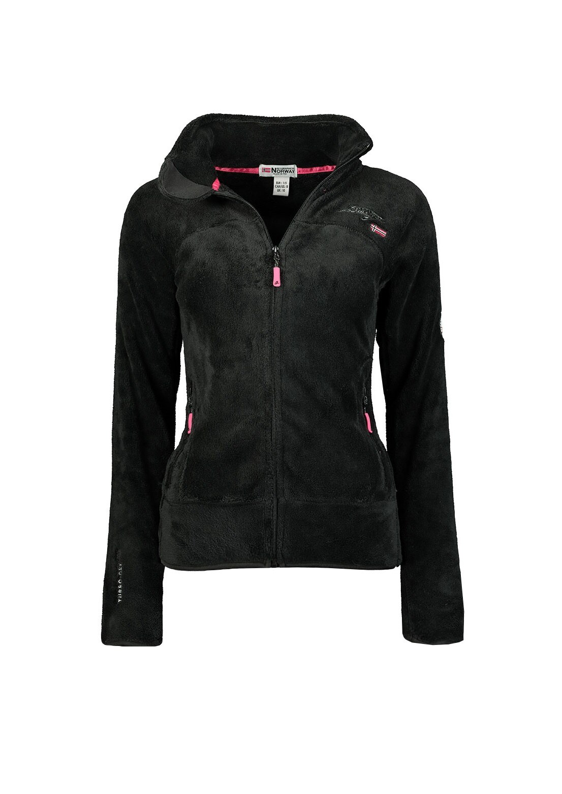 Hanorac fleece, Geographical Norway , Regular fit , Negru , Marime XL