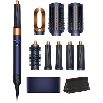 GIFT EDITION Multistyler Dyson HS01 Airwrap Complete, albastru de Prusia/Cupru intens + Geantă călătorie GIFT EDITION Multistyler Dyson HS01 Airwrap Complete, albastru de Prusia/Cupru intens + Geantă călătorie