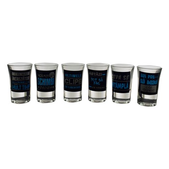 Set 6 pahare de shot cu mesaje pentru petrecerea burlacilor Set 6 pahare de shot cu mesaje pentru petrecerea burlacilor