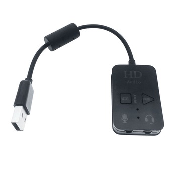Placa de sunet USB, 7.1, cu iesire 2 x Jack 3.5mm mama, Negru, TCL-BBL3472 Placa de sunet USB, 7.1, cu iesire 2 x Jack 3.5mm mama, Negru, TCL-BBL3472