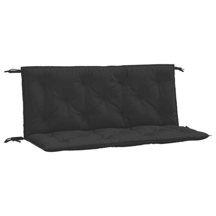 Set perne banca de gradina vidaXL, 2buc., negru, 120x50x7cm, tesatura oxford, 2.5 Kg