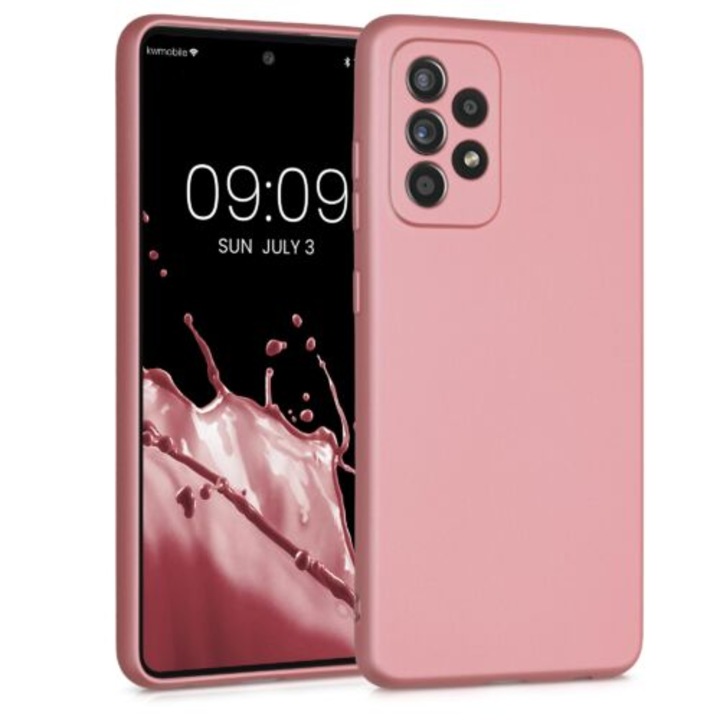 Telefontok Samsung Galaxy A52 / Galaxy A52 5G / Galaxy A52s 5G, szilikon, rózsaarany, 54351.31