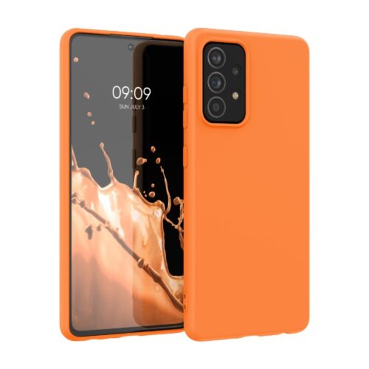 Telefontok Samsung Galaxy A52 / Galaxy A52 5G / Galaxy A52s 5G, szilikon, narancssárga, 54346.150