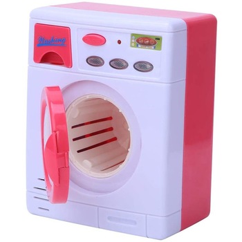 Masina de spalat rufe pentru copii cu lumina si sunet de culoare roz, + 3 ani Masina de spalat rufe pentru copii cu lumina si sunet de culoare roz, + 3 ani