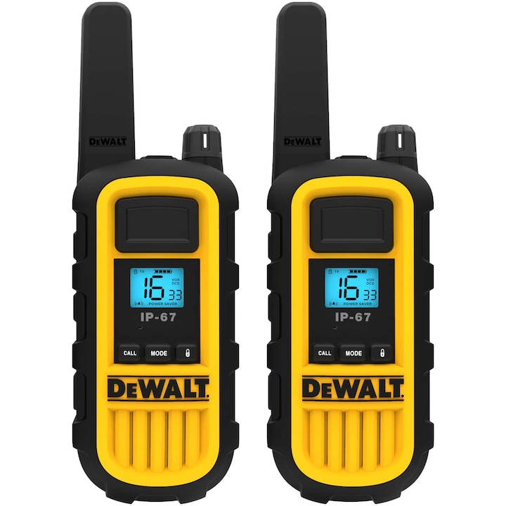 DeWALT DXPMR800 Heavy Duty Professional Walkie Talkie PMR radio adó-vevő rádióállomás szett, 2 db