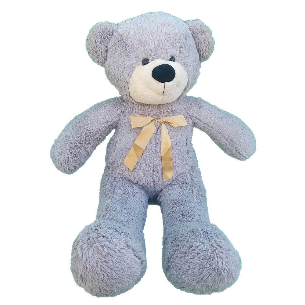 Urs de plus, Nichita Impex SRL, cu funda, gri, 105 cm