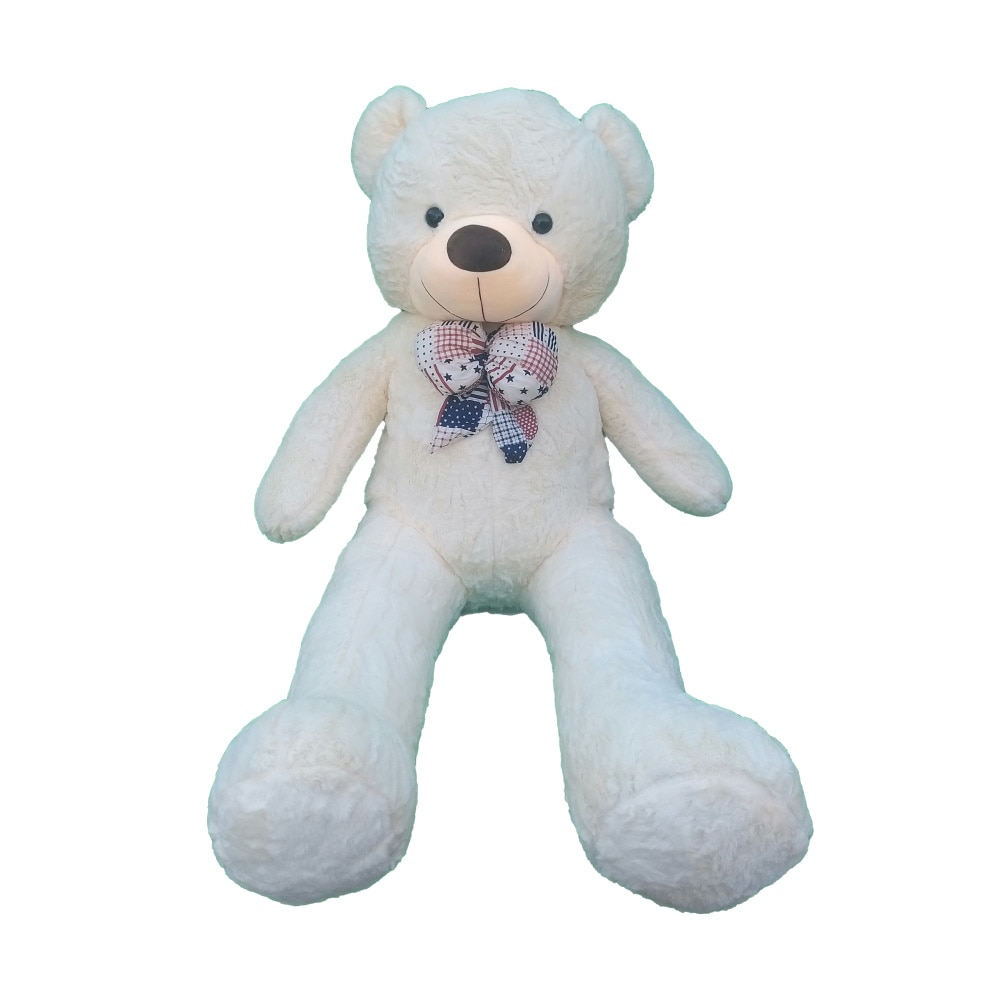 Urs de plus, Nichita Impex SRL, cu funda de plus, crem, 150 cm