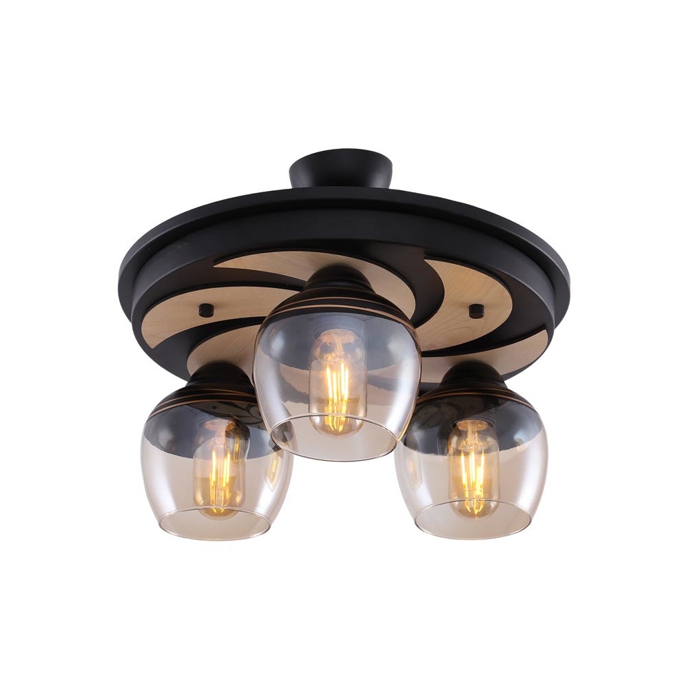Lustra Maya Negru 3xE27 60W 300x380mm