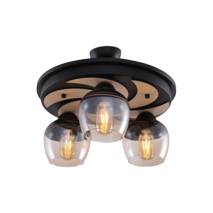 Lustra Maya Negru 3xE27 60W 300x380mm
