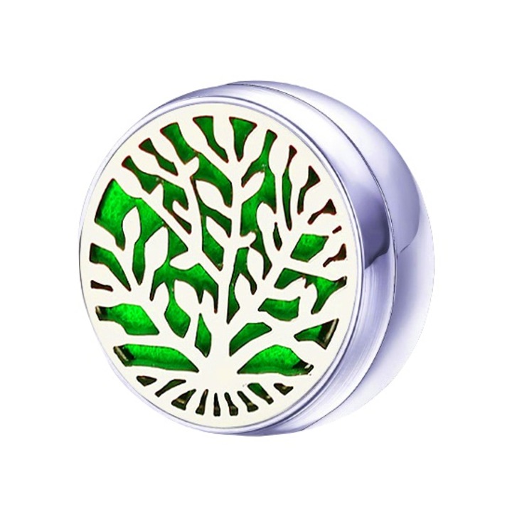 Брошка за ревер 12 mm Neo™ MS194, ароматерапевтична, с етерични масла, висококачествена неръждаема стомана, антиалергична, екологична