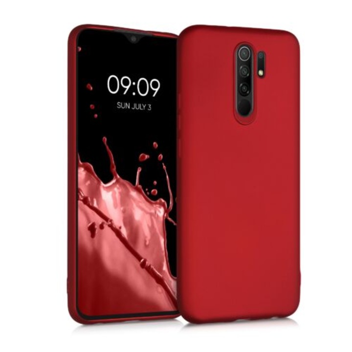 Кейс за Xiaomi Redmi 9, силиконов, червен, 53270.36