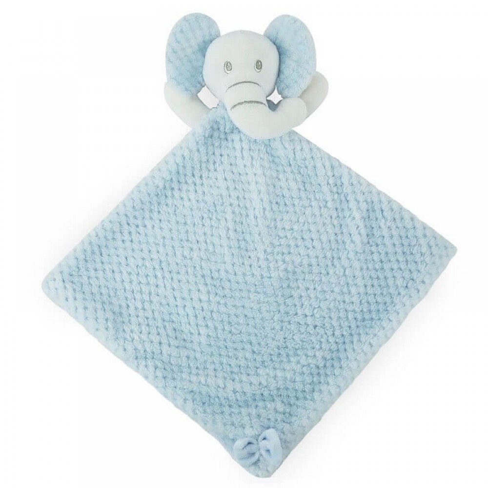 Jucarie de plus elefant si mini paturica, Soft Touch, bleu