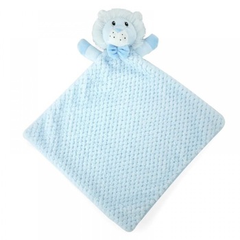 Jucarie de plus model leu si mini paturica, Soft Touch, bleu Jucarie de plus model leu si mini paturica, Soft Touch, bleu