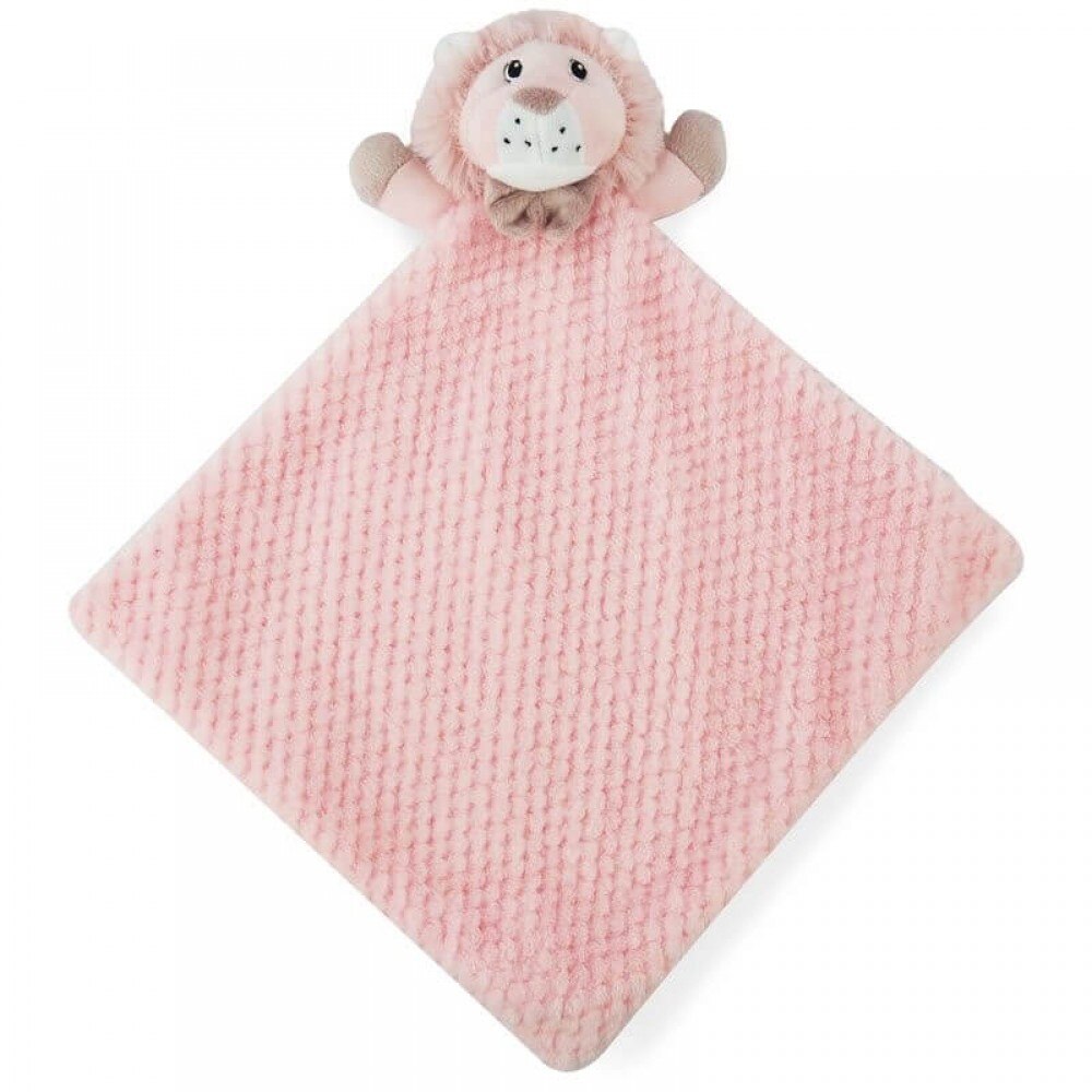 Jucarie de plus model leu si mini paturica, Soft Touch, roz