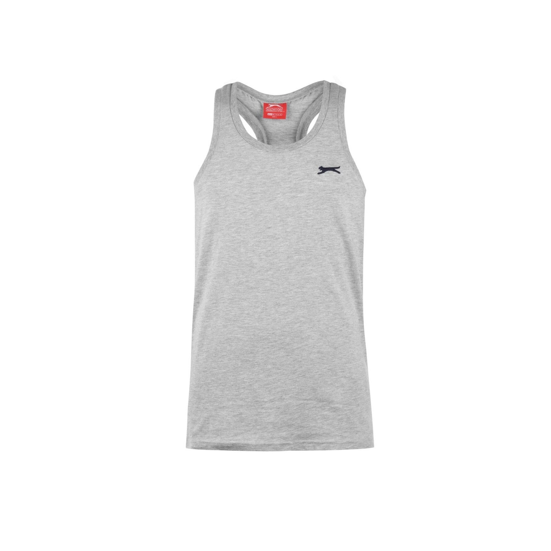 Slazenger, Maiou sport Muscle Vest, Bumbac, Gri deschis