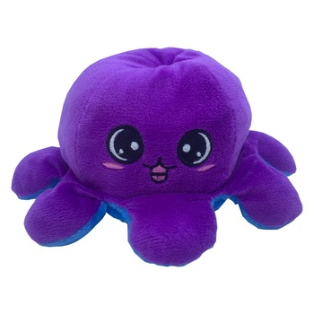 Caracatita din plus reversibila cu 2 fete si 3 moduluri de iluminare LED, Albastru/Mov Caracatita din plus reversibila cu 2 fete si 3 moduluri de iluminare LED, Albastru/Mov