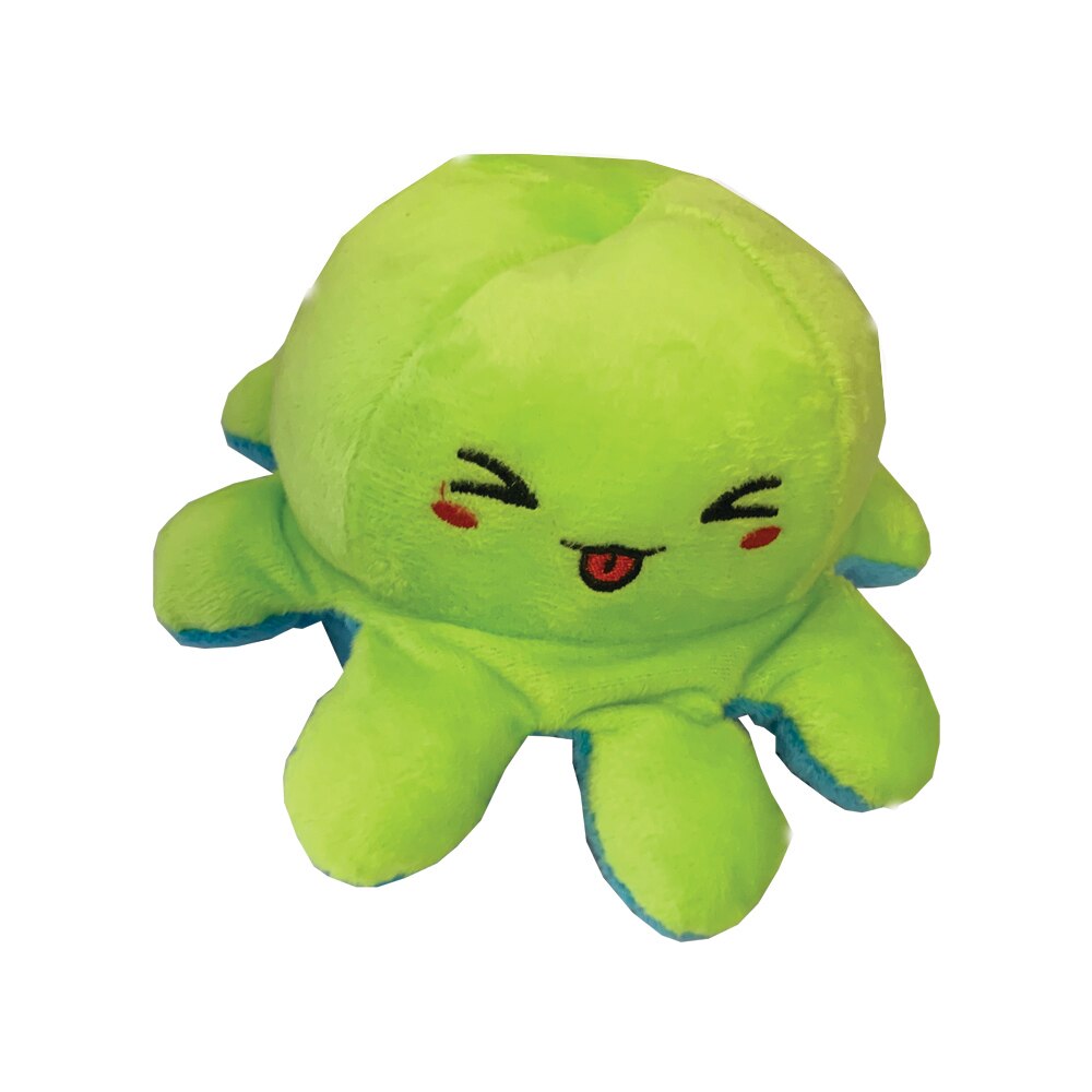 Caracatita din plus reversibila cu 2 fete si 3 moduluri de iluminare LED, Albastru/Verde