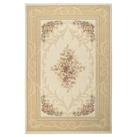 Covor lana 100% Premium 2518-1-51053, 200 x 300 cm, bej, floral