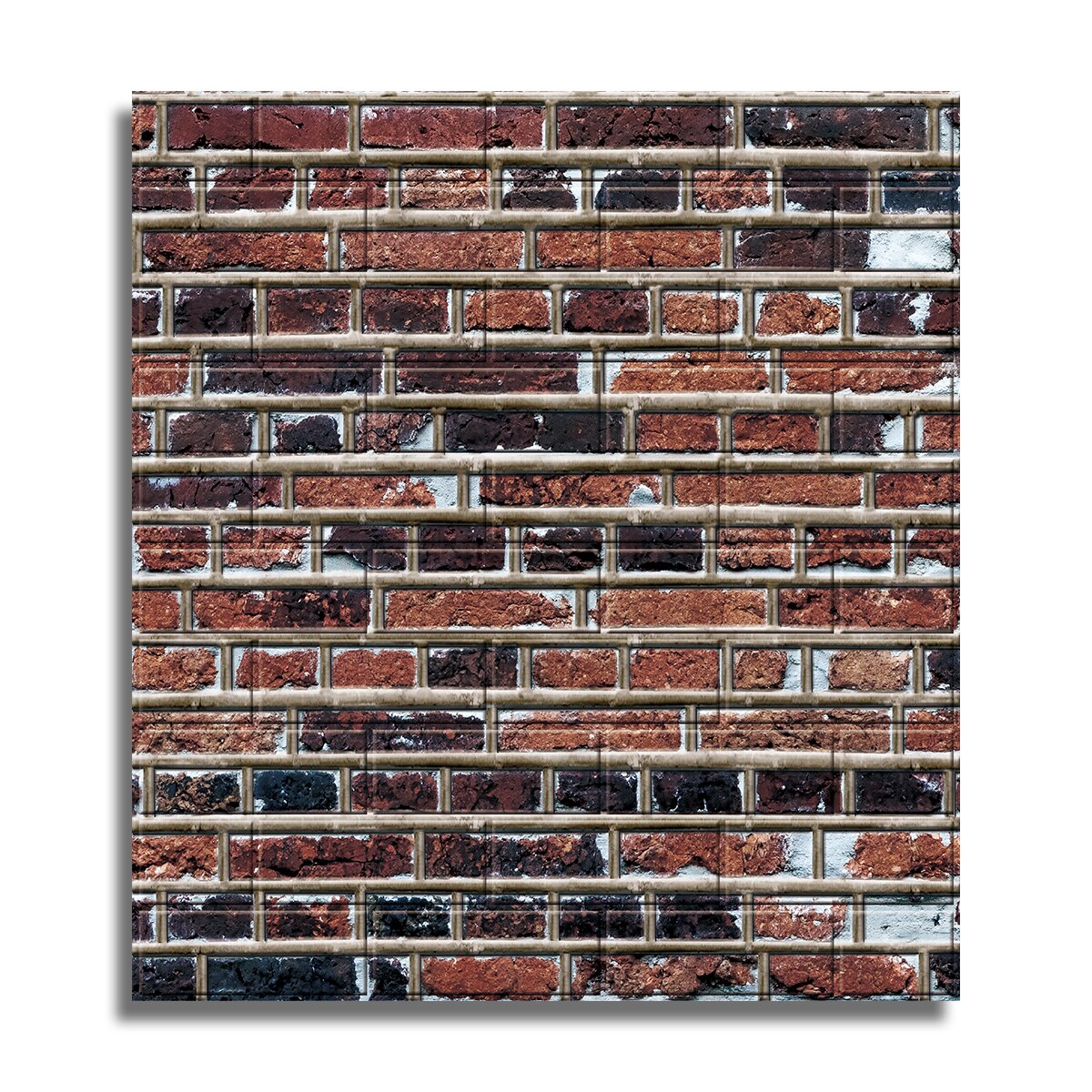 Tapet 3D Autoadeziv, design modern, usor de curatat, 70x70cm , D3579, model caramida, maro/negru