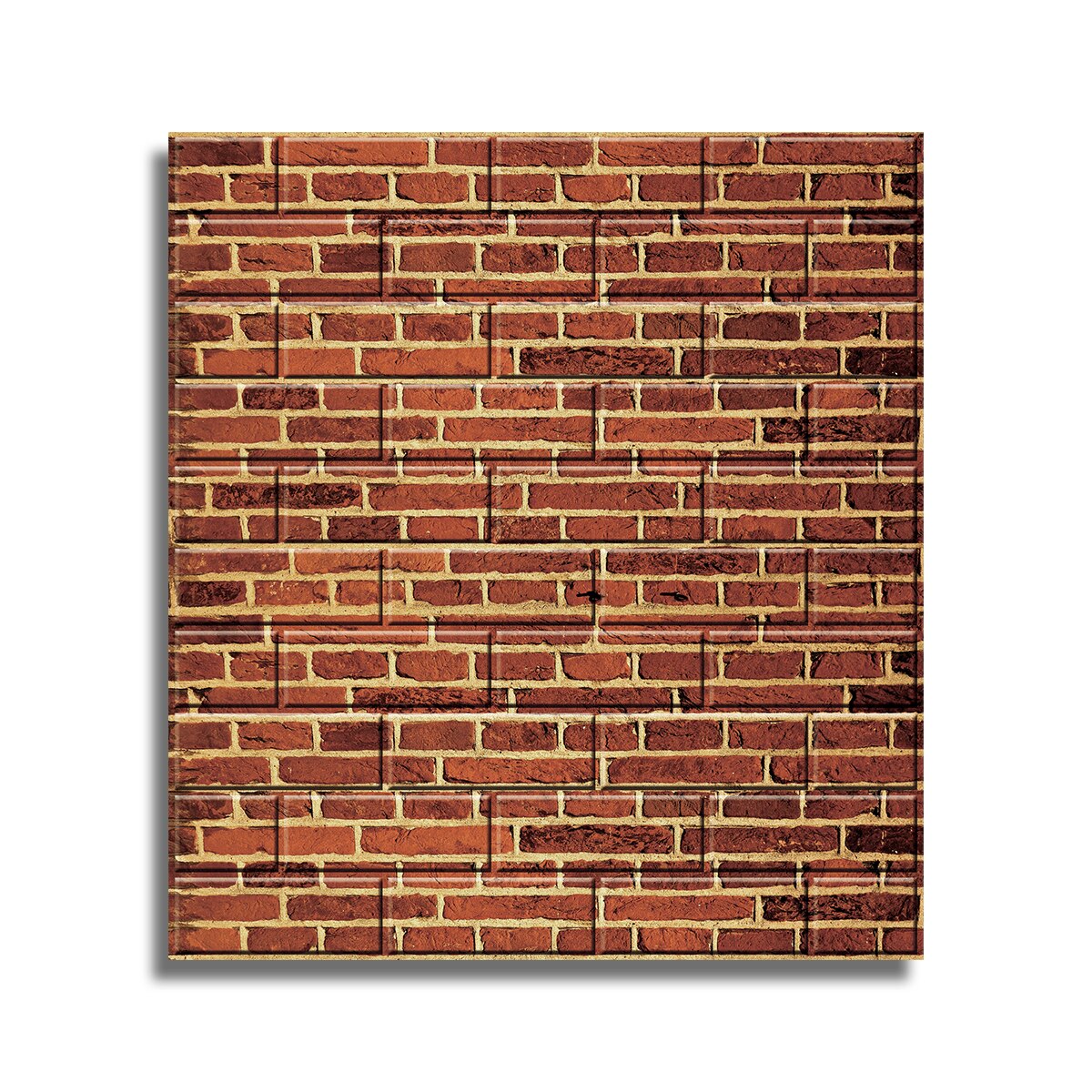 Tapet 3D Autoadeziv, design modern, usor de curatat, 70x70cm , D3564, model caramida, maro/crem