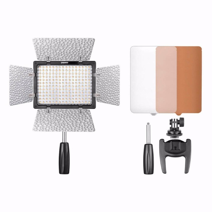 Fotó-videólámpa Yongnuo YN160 III, 192 LED-del, CRI 95 és állítható színhőmérséklettel 3200-5500K