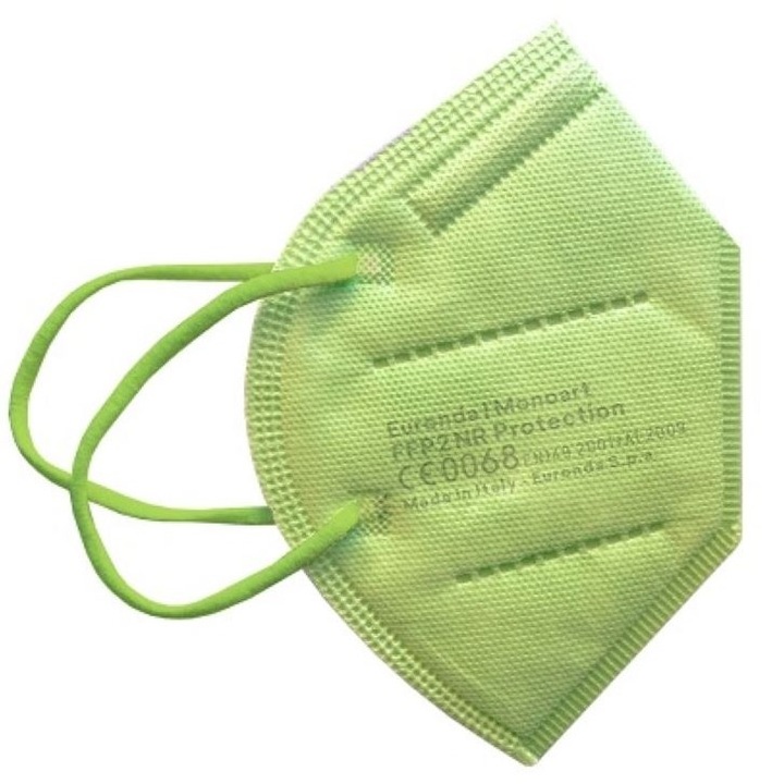 Комплект от 10 защитни маски FFP2 NR Monoart Euronda lime