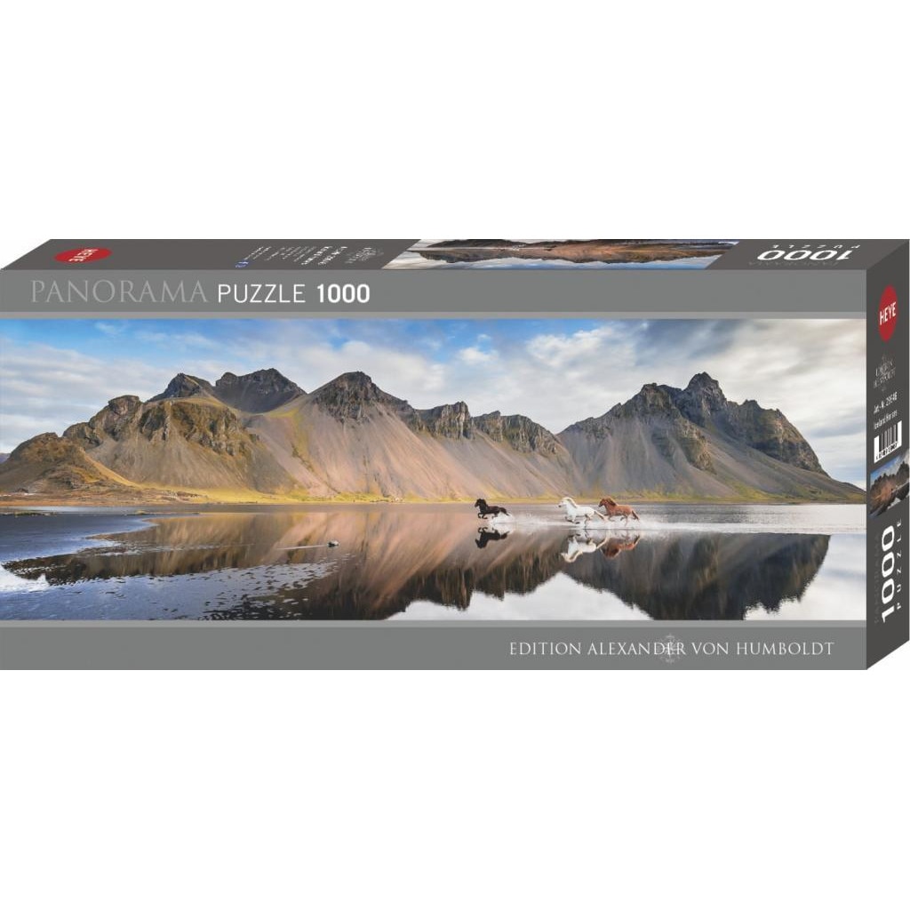 Puzzle panoramic 1000 piese Iceland Horses Heye 29946