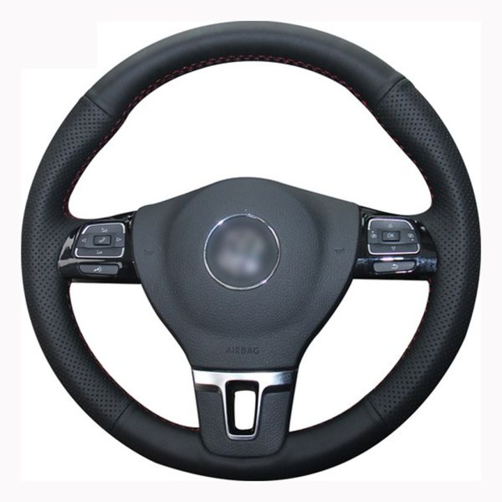 OEM Fekete Bőr Kormányburkolat, 38 cm