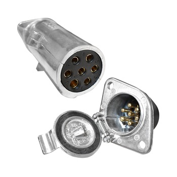 Fisa cu priza pentru remorca 24V metalica cu 7 pini Fisa cu priza pentru remorca 24V metalica cu 7 pini