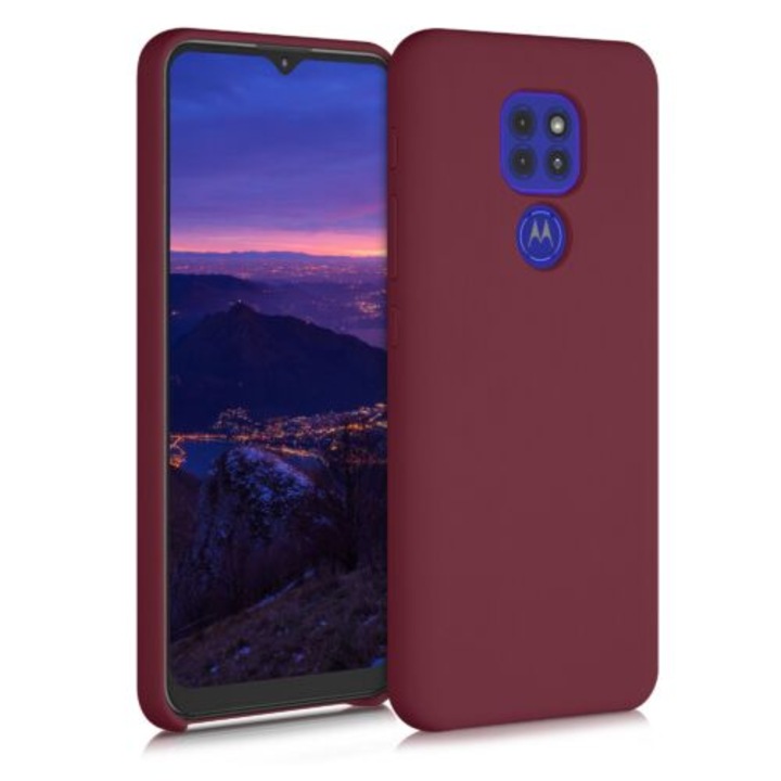 Кейс за Motorola Moto G9 Play/Moto E7 Plus, Силиконов, Червен, 53403.209