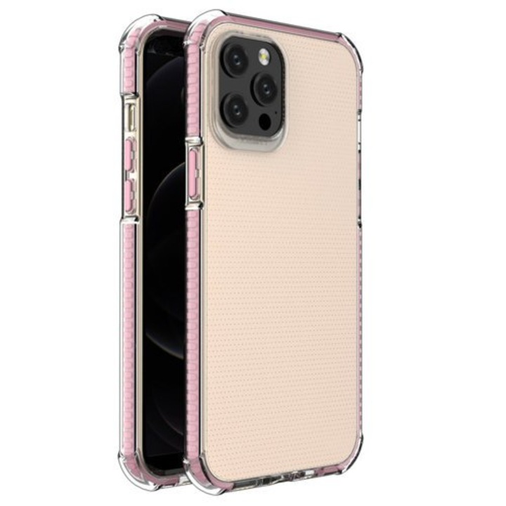 Iphone 12 mini tok - Gel TPU Spring Armor, sötét rózsaszín