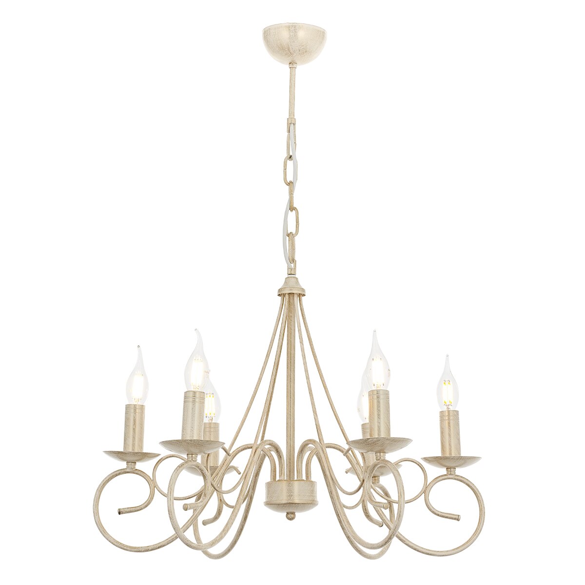 Lustra Slia Asi, 6 brate, 6xE14-40W, crem patina aurie 1460-45-06