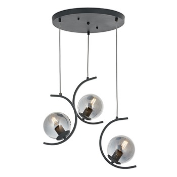 Lustra Zafra Asi, 3 brate, 3xE27-60W, antracit 1008-96-03 Lustra Zafra Asi, 3 brate, 3xE27-60W, antracit 1008-96-03