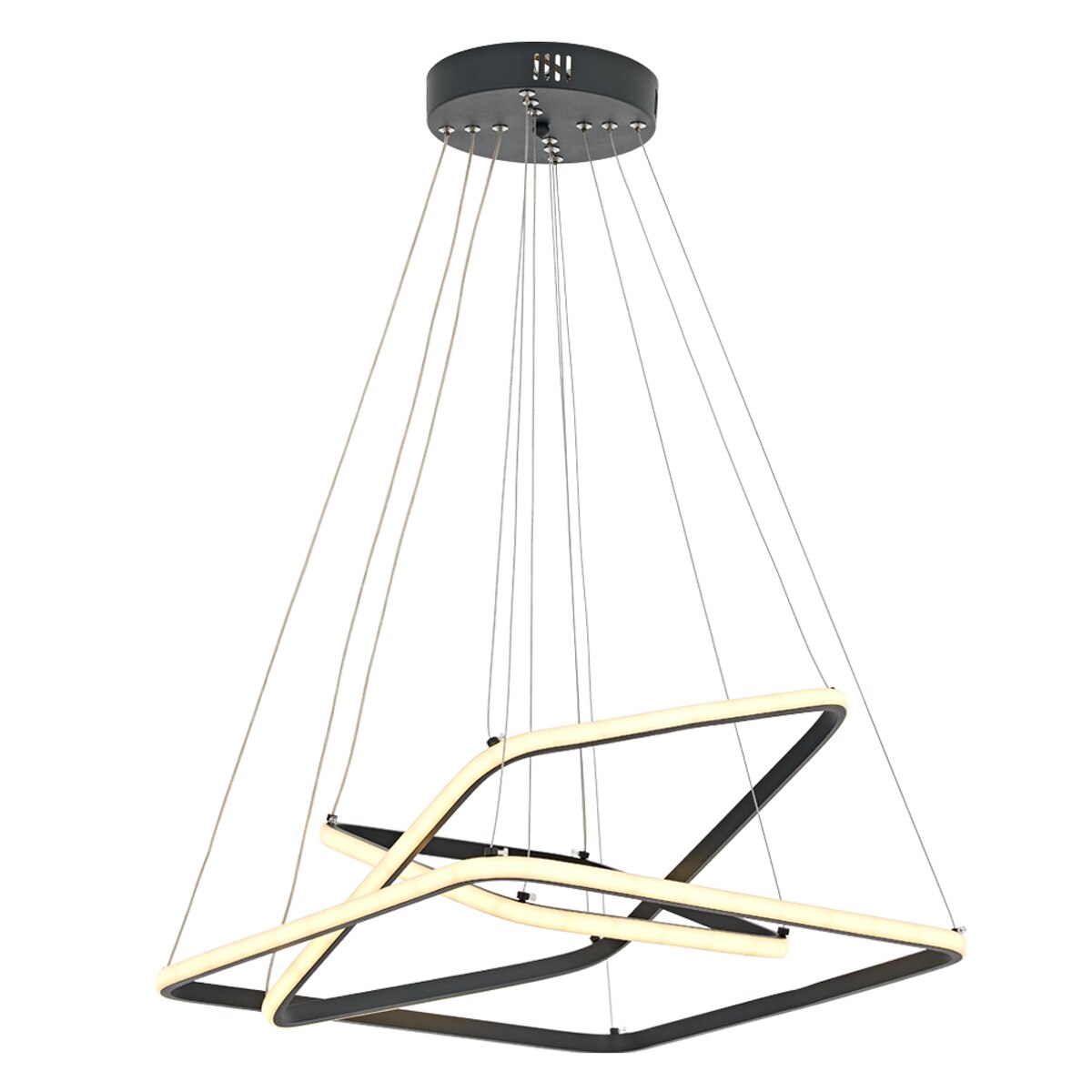 Lustra Moldova Asi, LED 50 CM 3xLED-71W, negru, lumina naturala 2226-64-50L