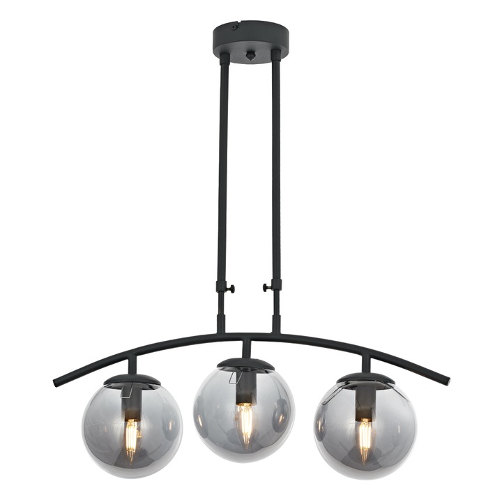 Avoni Lighting Ozen Sirali Asi 2201-96-03S függőlámpa, 3 kar, 3xE14-40W, antracit
