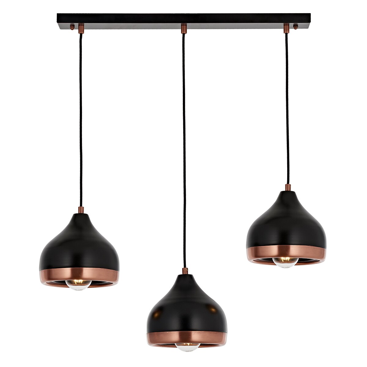 Lustra Delight Sirali Asi, 3 brate, 3xE27-60W, negru 4556-64-03S