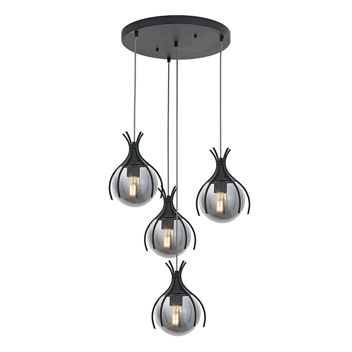 Lustra Pence ASI 4 brate, 4xE27-60W, antracit 1766-96-04