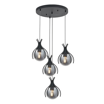 Lustra Pence ASI 4 brate, 4xE27-60W, antracit 1766-96-04 Lustra Pence ASI 4 brate, 4xE27-60W, antracit 1766-96-04